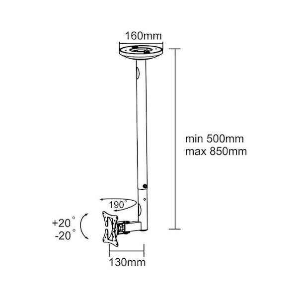 Neomounts FPMA-C050 bracket - full-motion - for LCD display - black