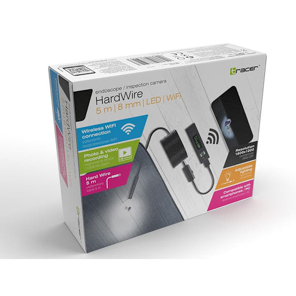 Kamera endoskopowa HardWire 5M 8MM LED WIFI