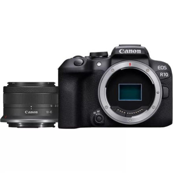 Canon EOS R10 + RF-S 18-45mm F4.5-6.3 IS STM MILC 24,2 MP CMOS 6000 x 4000 piksler Sort