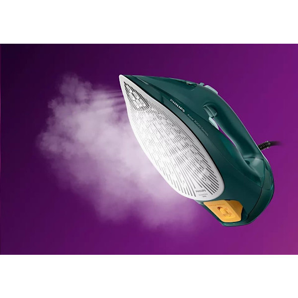 Philips | Iron | DST7050/70 | Steam Iron | 2800 W | Water tank capacity 300 ml | Continuous steam 50 g/min | Steam boost performance 250 g/min | Green