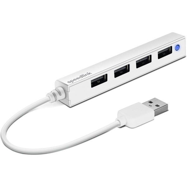 Speedlink USB hub Snappy Slim 4-port USB 2.0 Passive, white (SL-140000-WE)