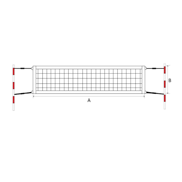 Beach tennis net POKORNY Econom 8,5x1m