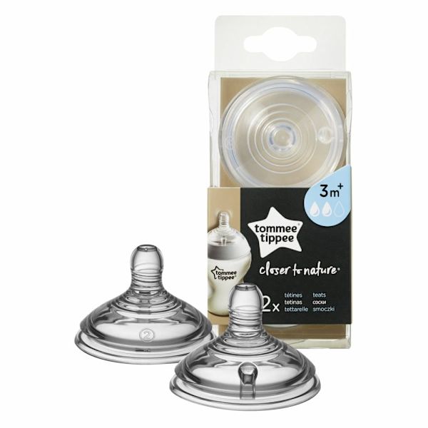 Tommee Tippee Natural Start  teat medium flow Easi-Vent with self sterilisation function 2pcs 42112253