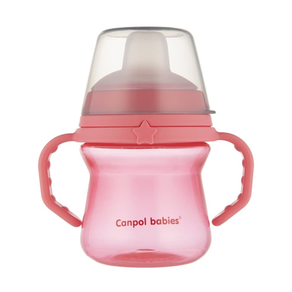 CANPOL BABIES Cup with Silicone Spout, FirstCup, 6m+, 150ml, pink, 56/614_pin
