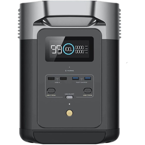 EcoFlow battery bank-charging station DELTA 2 1024Wh Sort