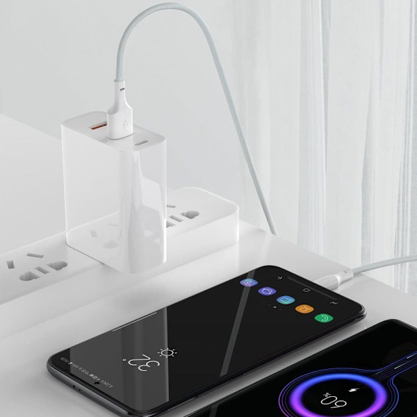 Baseus TZCATZJ-02 USB cable 1.5 m USB A USB C White