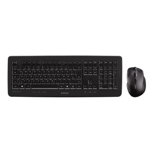 CHERRY DW 5100 keyboard Mouse included Universal RF Wireless QWERTZ German Black Sort