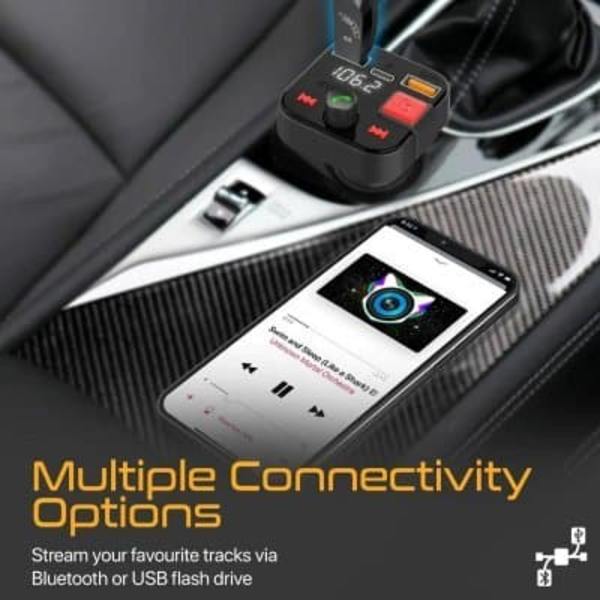 PROMATE PowerTune-30W Bluetooth FM Transmitter QC3.0 / PD30W / USB / Hands-free