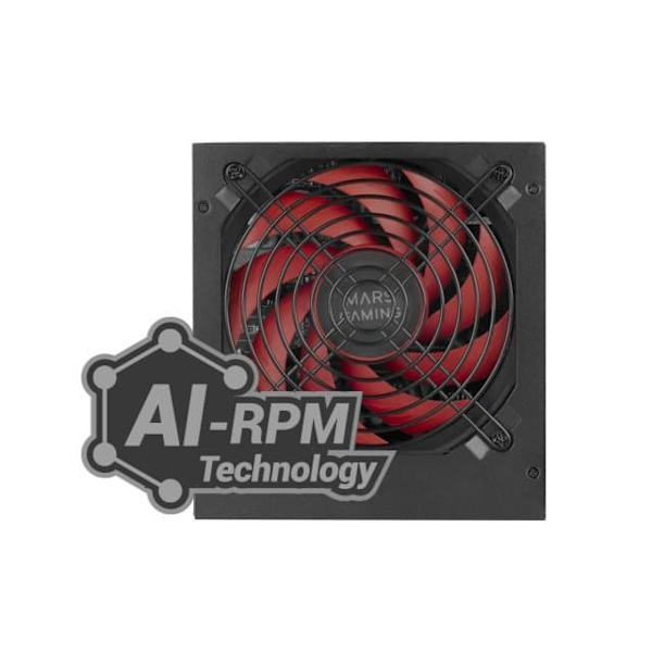Mars Gaming MPIII650 Power Supply  ATX 650W Sort