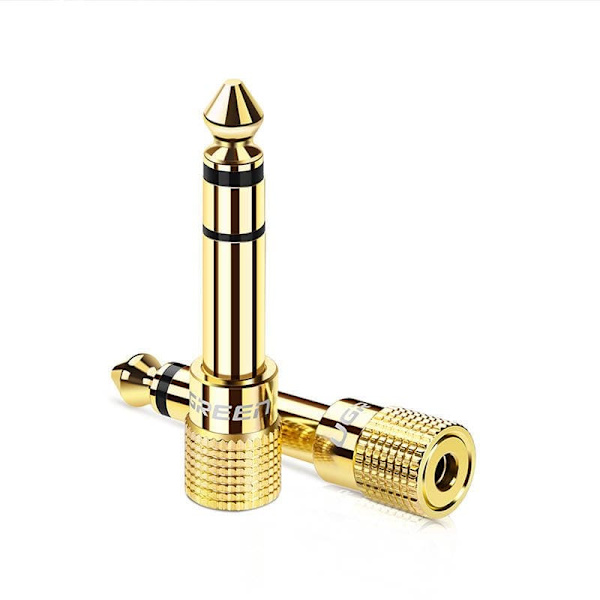 ADAPTOR audio Ugreen, 6.3 mm jack (T) la 3.5 mm (M), aurit "20503" - 6957303825035
