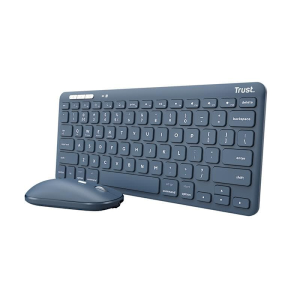 KEYBOARD +MOUSE WRL LYRA/BLUE 24937 TRUST Blå