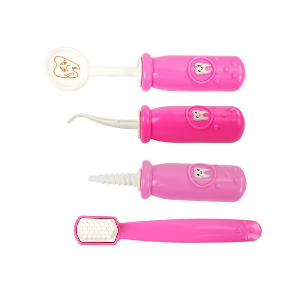 Doctor Set Dentist Stand Drip Medicines Syringe Drills Toothbrush
