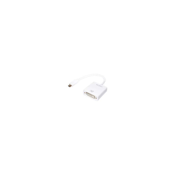 ADAPTOR video LOGILINK, adaptor USB-C (T) la DVI-I DL (M) 24+5pin, 0.15m, conectori nichelati, rezolutie maxima Full HD (1920 x 1200), plastic, dublu