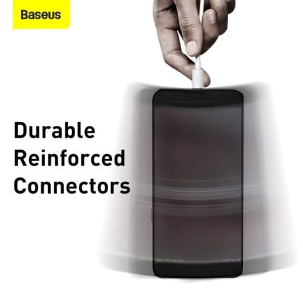 Baseus Simple Wisdom Data Cable Kit USB to Micro 2.1A (2PCS/Set) 1.5m White