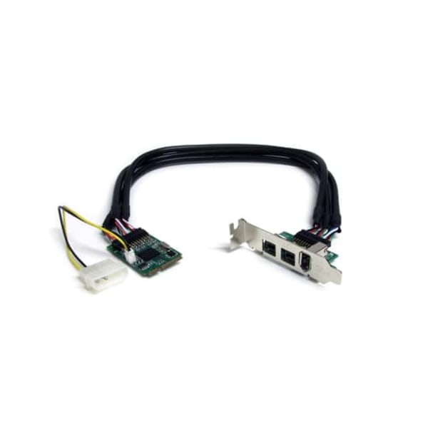 MINI PCIE FIREWIRE CARD/. Sort, Rustfrit stål