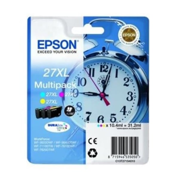 Epson Singlepack 3-färg 27XL DURABrite Ultra Ink | 1100Pages | Cyan | Yellow | Magenta
