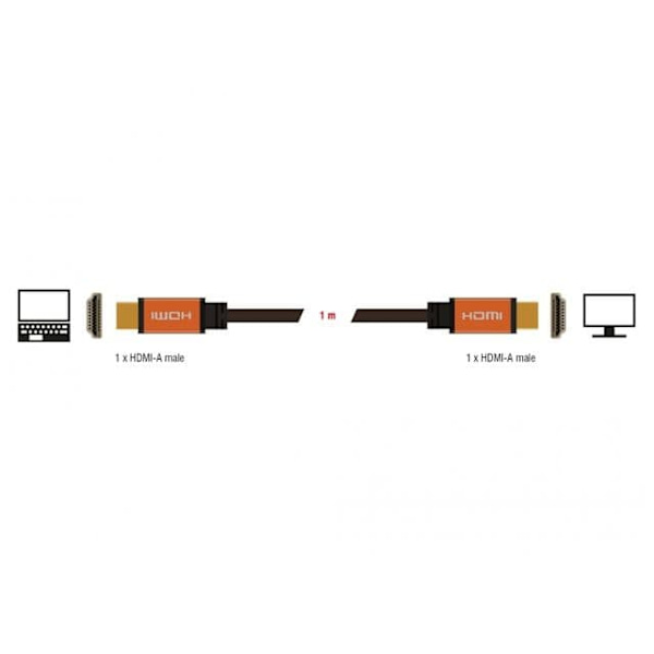 Delock High Speed HDMI Cable 48 Gbps 8K 60 Hz 1 m