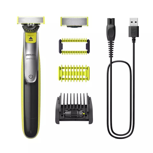 Philips | Face and Body Shaver | QP2834/20 OneBlade 360 | Operating time (max) 60 min | Wet & Dry | Lithium Ion | Black/Green