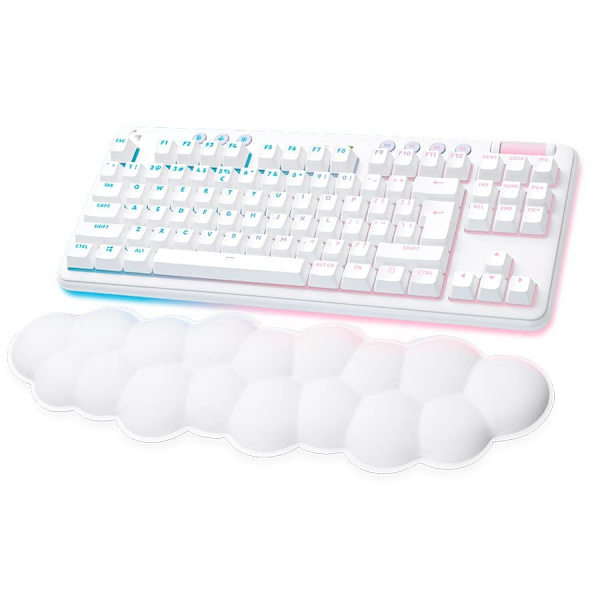 LOGITECH G715 Wireless Mechanical Gaming Keyboard - OFF WHITE - US INTL - LINEAR, "920-010692" (timbru verde 0.8 lei) Hvit