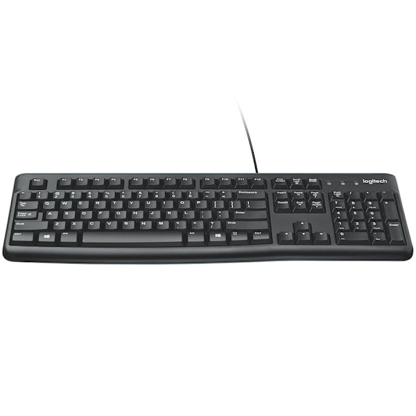 LOGITECH K120 Corded Keyboard black USB CZE-SKY QWERTZ Sort