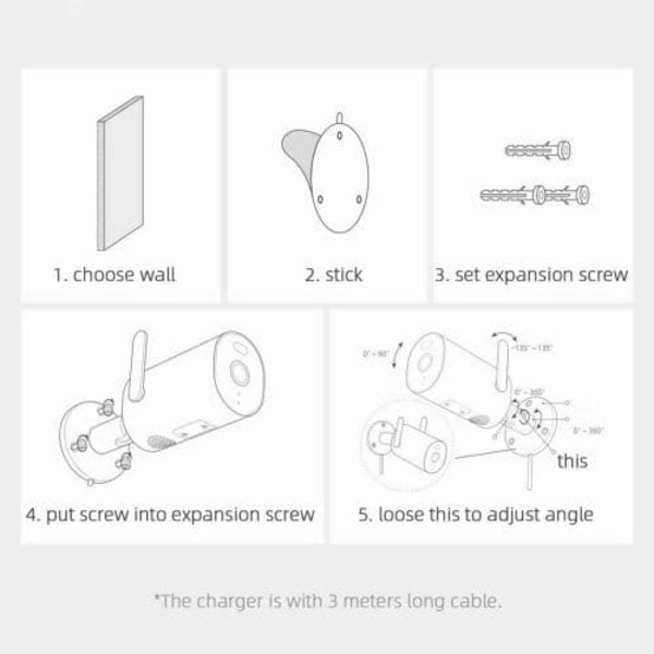 Xiaomi AW300 Cube IP security camera Outdoor 2304 x 1296 pixels Ceiling/wall