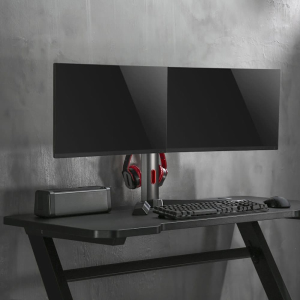 Varr VDSGM Universal Dual Screen Gaming Monitor Stand 17 "- 27"