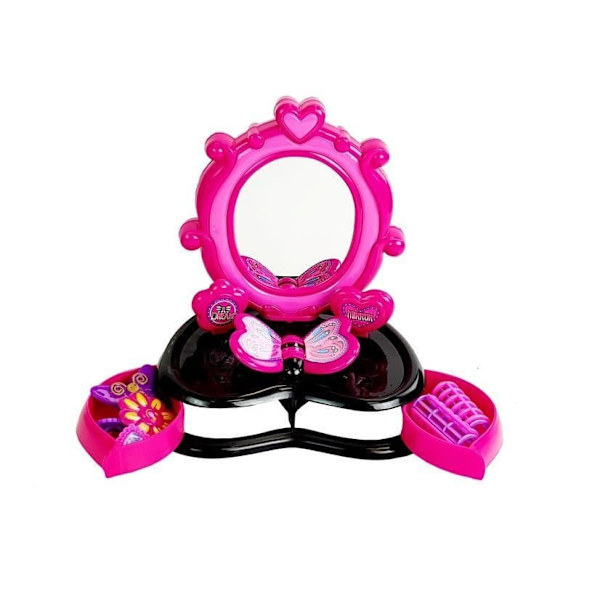 Dressing table barber braid device with sounds and lights