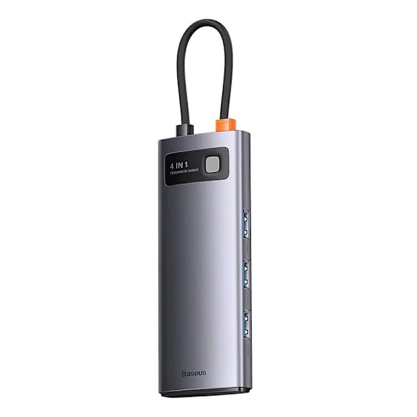 Hub 4in1 Baseus Metal Gleam Series, USB-C to 4x USB 3.0
