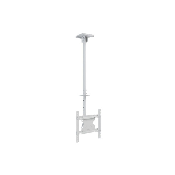 Multibrackets M Public Ceilingmount Medium Single White 3000 | Fixed 3000mm | VESA 200x100-400x400 | Max 30kg | White