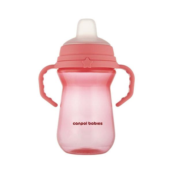 CANPOL BABIES Cup with Silicone Spout, FirstCup, 6m+, 250ml, pink, 56/615_pin