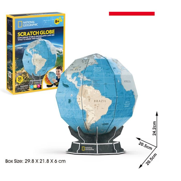 CUBICFUN 3D puzzle Scratch Globe