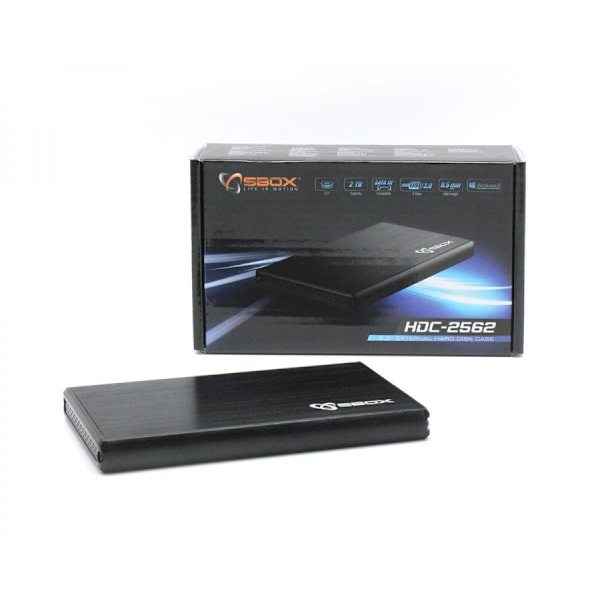 Sbox HDC-2562B 2.5 External HDD Case Blackberry Black Svart
