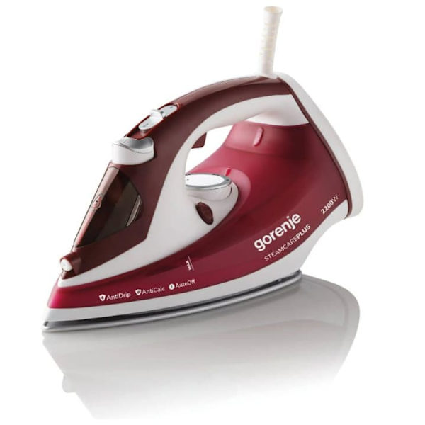 Gorenje | Steam Iron | SIH2200RBC | Steam Iron | 2200 W | Water tank capacity 280 ml | Continuous steam 30 g/min | Red/White
