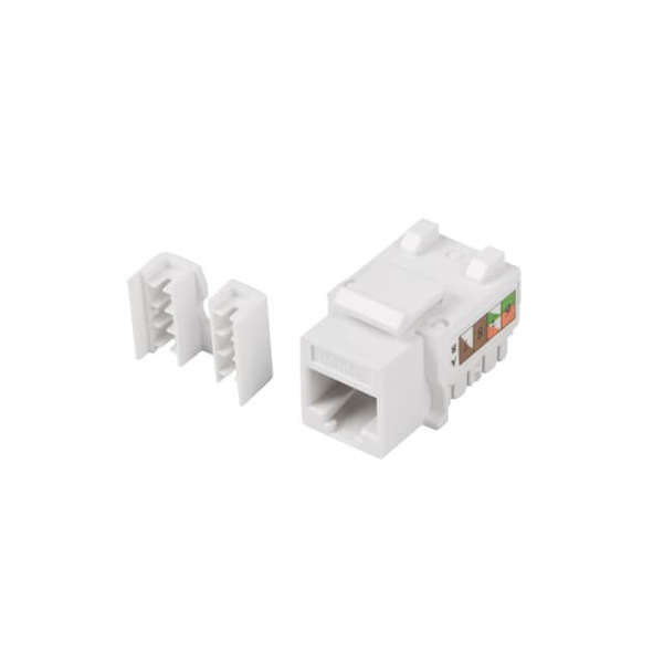 MODUŁ KEYSTONE GNIAZDO RJ45->LSA UTP KAT 5E 90° DO PUSZKI MONTAŻ