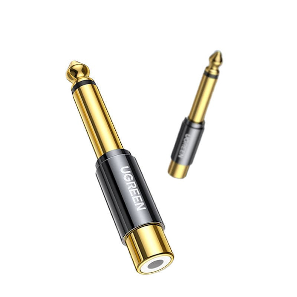 ADAPTOR audio Ugreen, "AV169" 6.35 mm (T) la RCA (M), auriu "80731" - 6957303887316