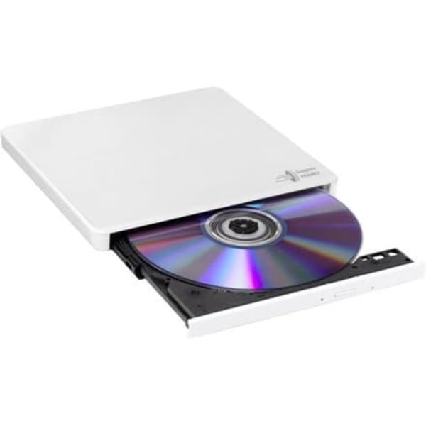 H.L Data Storage | Ultra Slim Portable DVD-Writer | GP60NW60 | Interface USB 2.0 | DVD±R/RW | CD read speed 24 x | CD write speed 24 x | White | Deskt