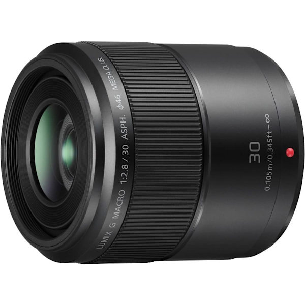 Panasonic Lumix G Macro 30mm f/2.8 ASPH. MEGA O.I.S. lens Sort