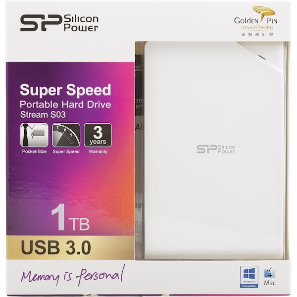 Silicon Power väline kõvaketas Stream S03 1TB, white