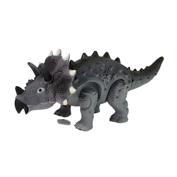 Dinosaur on Battery Triceratops Gray