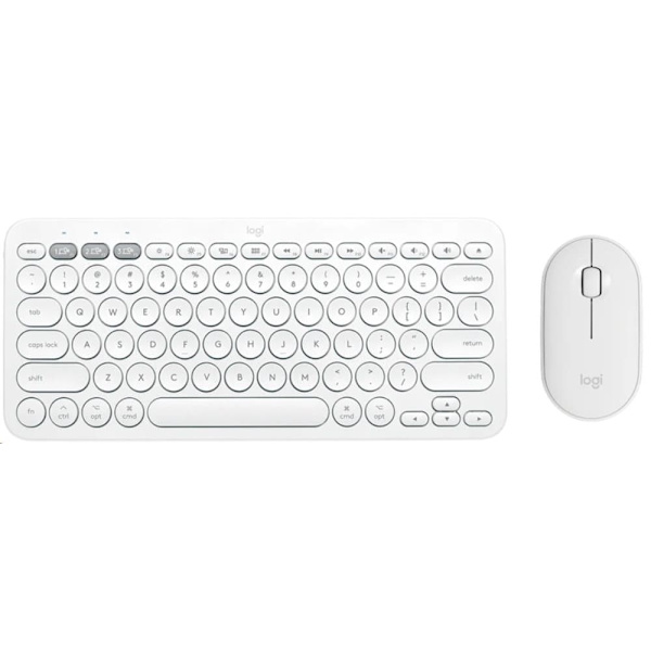 Logitech Mouse and keyboard set 920-012240 / Pebble 2 Combo White Hvit