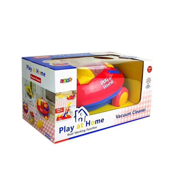Red-Yellow Battery Operated Vacuum Cleaner with Lights and Sound