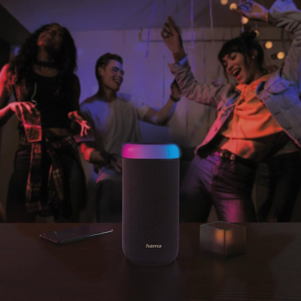 Hama "Shine 2.0" Bluetooth® Loudspeaker, LED, Splash-Protected, 30W, blk
