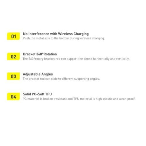 HUSA SMARTPHONE Baseus Magnetic, ptr Iphone 13 Pro, TPU, suporta incarcare magnetica,contine suport de tel tip bracket cu pliere 90 grade si rotire 36