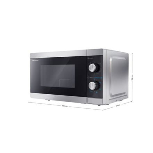 Sharp Home Appliances YC-MG01E-S microwave Countertop Combination microwave 20 L 800 W Black, Grey