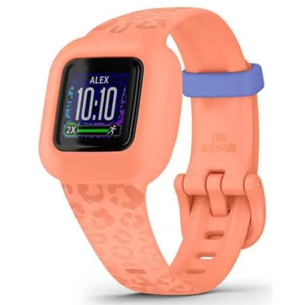 Garmin activity tracker for kids Vivofit Jr.3, peach leopard