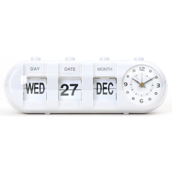 Platinet alarm clock January, white (43627)