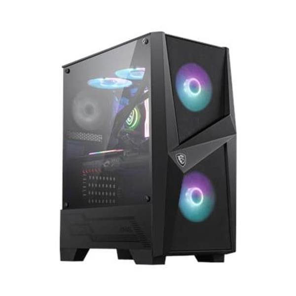 Obudowa MAG FORGE 100R ARGB FAN Glass Window 2xUSB Sort, Transparent
