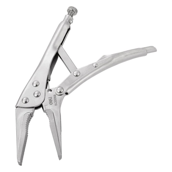 Long Nose Locking Pliers 9" Deli Tools EDL20015B (silver)
