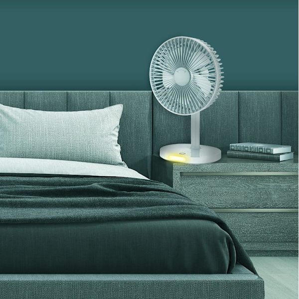 Platinet rechargeable fan 3000mAh, white/grey (45242)