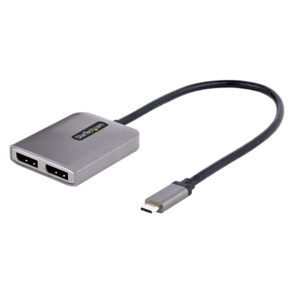 2-PORT USB-C MST HUB 4K60HZ - Grå